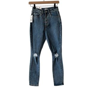 WeWoreWhat Womens Jeans Blue 24 The Danielle‎ High Rise Vintage Straight New